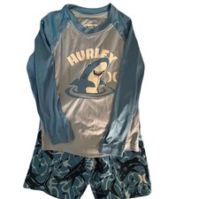 Hurley Kids Blue Shark Rashguard Set