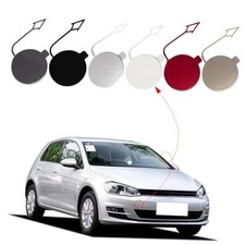 Car Front Bumper Tow Hook Cover Fit for VW Golf VII Silver Right Passenger Side
