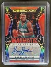 2024-25 Panini Obsidian Larry Johnson Magmatic Signatures Auto #/149 Hornets