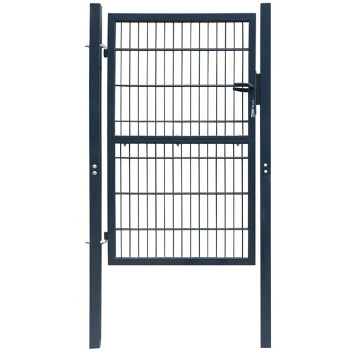 Poort Dubbelstaafmat Enkel 106x230 cm Groen Tuinpoort Poorten Hekpoort vidaXL - Afbeelding 9 van 34