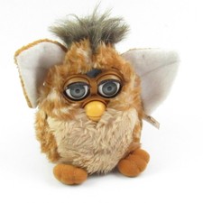 Tiger Furby Model 70-800 Giraffe Gray Eyes White Ears 1998 Vintage w/Papers