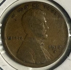 1912-D Lincoln Wheat Penny Cent - (12-7)