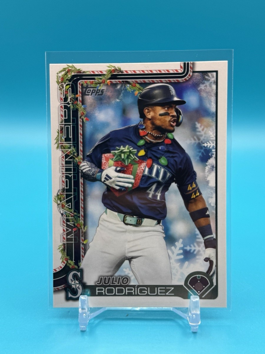 2025 Topps Holiday Julio Rodriguez Lights Gift Image Variation SP