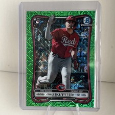 2026 Bowman Chrome Sal Stewart RC Green Mojo 43/99 💥Jersey # Match💥 Reds