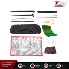 10x7ft Golf Net 7 Tees 6 Balls Heavy Duty Golf Practice Nets W/ Mat Target Cloth