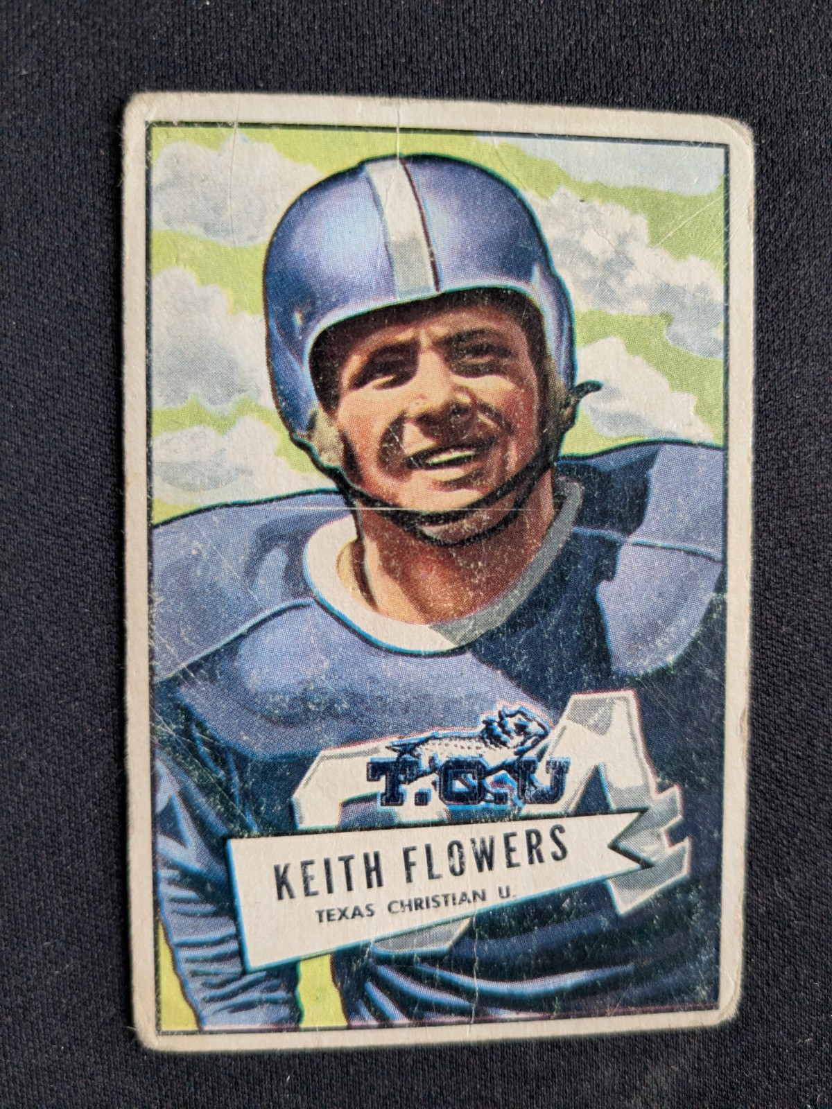 Keith Flowers #115 Football Cards 1952 Bowman Small trading card — raw and PSA graded price guide