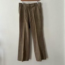 Vintage Saks Fifth Avenue Brown Tan Wool Trousers Women  s Small W32 Dress Pants
