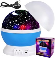 Kinder Nachtlampe Sternenprojektor Rotierend Led, Usb/Akku, Rosa