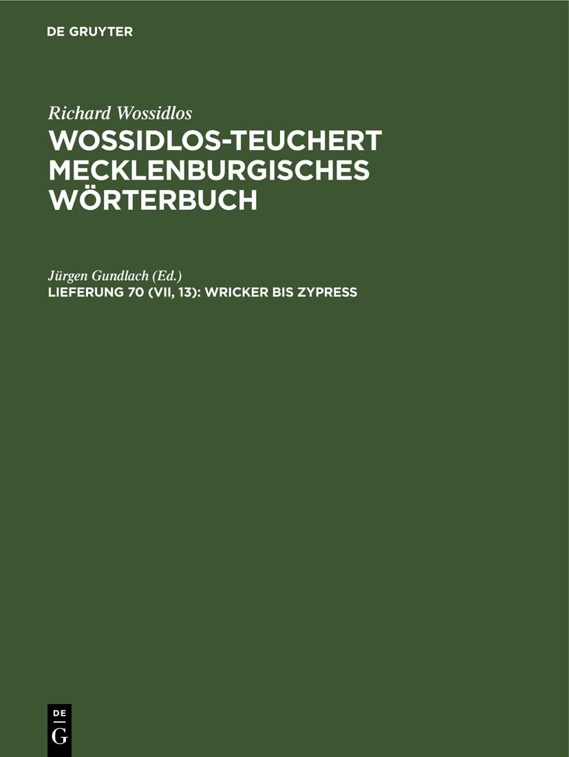 Wricker Bis Zypreß (Hardback)