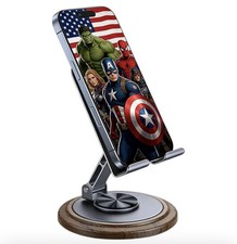 Desktop Phone Stand - 360  Rotatable/Foldable Sturdy Adjustable Desktop Phone