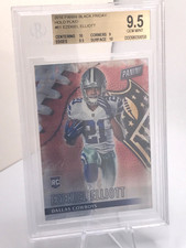 Ezekiel Elliot 2016 Black Friday Hyperplaid True 1of1 Rookie #61 BGS 9.5 Cowboys