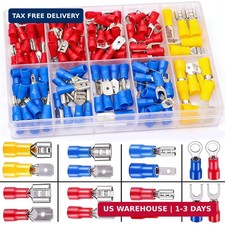 /Spade Crimp Connectors 2.8mm/4.8mm/6.3mm Male and Female Spade Connector Kit In