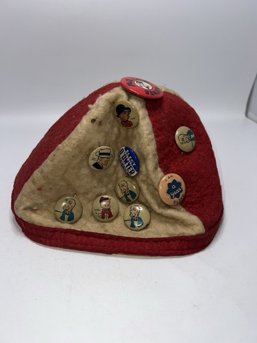 Vintage Beanie Pep Pin Buttons
