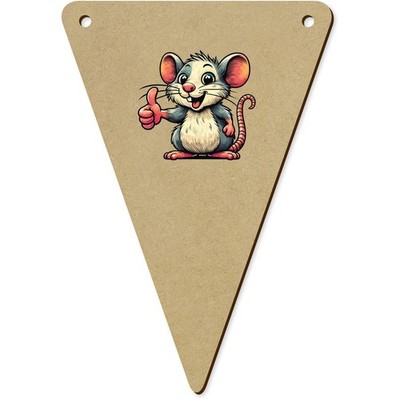 5 Wimpel/Fahnen ''süße Ratte Daumen hoch'' 140 mm (BN00094812)