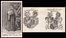 Approx. 1750 Karl VII Retro Style Home Holy Novel Emperor Portrait Bavaria Arms