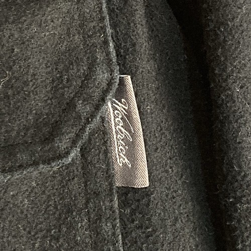 WOOLRICH Uomo L Nero Spessa Sopra Camicia Feltro Flanella Abbigliamento da Lavoro Outdoor Campeggio Escursione - Foto 3 di 10