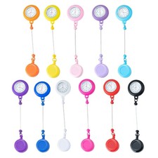 Glowing Nurse Watch with Beadable Retractable Badge Card Holder Watch
