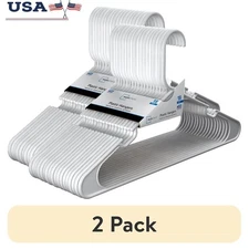 Durable Plastic Clothes Hangers 18 Pack Non-Slip Lightweight Closet Utility New