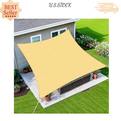 NEW Sun Shade Sail 16'x20' Curved Edge Outdoor Canopy Sand UV Block Patio Garden