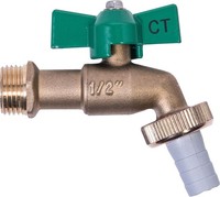 Kugelauslaufventil MS 1/2 Zoll Mit FlüGelgriff Und TüLle 14 Mm