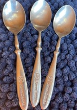 Gibson JOHN DEERE Engraved Stainless 3 Soup/Place Spoons Flatware