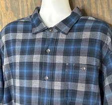 TOMMY BAHAMA Mens BIG 3XL Canyon Beach Flannel Cozy Teal Bay Plaid Shirt  168