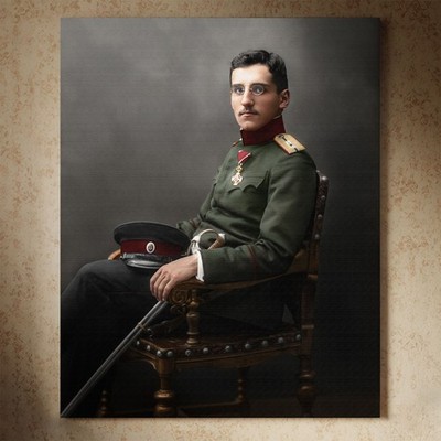 Alexander I of Yugoslavia Historical Photo   Restored Colorized Canvas Print