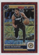 2023 Panini NBA Hoops Premium Stock Red Prizm 62/88 Tyrese Haliburton #201 13hf