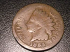 1864 Bronze Indian Head Cent Damaged