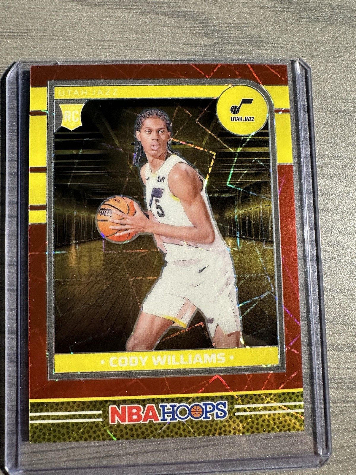 2024-25 NBA Hoops Basketball Cody Williams Red Laser Prizm Premium /99 #240