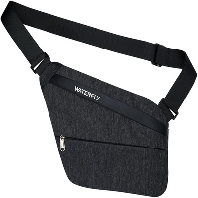 WATERFLY Anti Diebstahl Brusttasche Crossover Bag 3 Reißverschlusstas