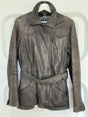 MAURITIUS  Lederjacke im Biker Stil und Used-Look, D40