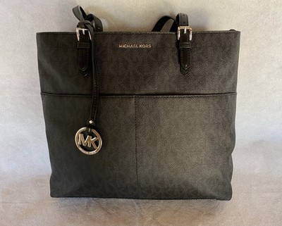 MICHAEL KORS Black Bedford Large Pocket Signature Logo
