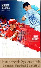 2018 Panini Diamond Kings #PP8 Mickey Mantle / Mike Trout Past and Present