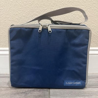 Blue Case Logic CD Carry Bag with Strap - 28 CD Case Holder