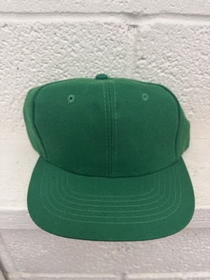 VTG Youngan Blank SnapBack Hat 80 s 90 s Kelly Green Wool Blend Baseball Cap