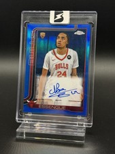 Topps 2025-26 Chrome Noa Essengue Blue Refractor Auto Rookie #TCAR-NE /150 Bulls