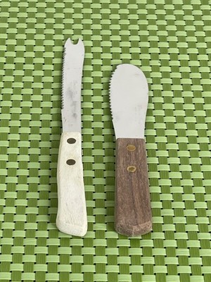 Frontier Forge Stainless 2pc Set Wood Handle Rivets Japan Flatware