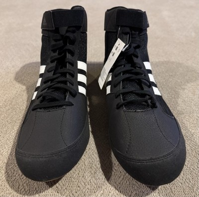 Adidas HVC 2 Wrestling Shoes Black White MMA Boxing Mens  display picture 3