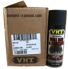 VHT SP671 High Temperature SATIN BLACK Roll Bar & Chassis Paint 11 oz 6-PACK **