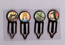 Graphic45 ALICE'S TEA PARTY 105 Antique Copper 4 Metal Clips HANDMADE