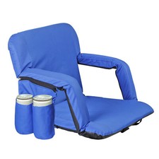 Stadium Seats Chairs For Bleachers 6 Reclining Positions Blue w/ Water Pocket