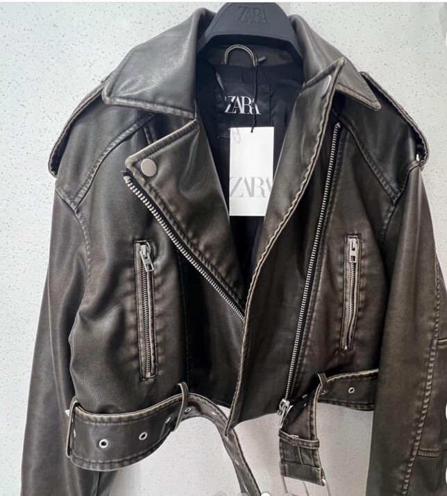 Viral Zara Faux Leather Biker Jacket BNWT Blogger Fave UK