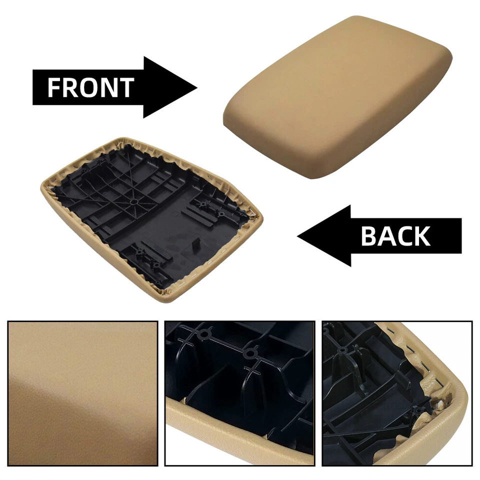 Cubierta de tapa de reposabrazos de consola central con base para Toyota Highlander 2008-2013 Foto 3 de 4