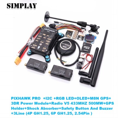 Pixhawk PRO Flight Controller with GPS and V5 500MW 433Mhz Telemetry Radio