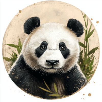 XXL 30X30 Autoaufkleber Panda Aufkleber