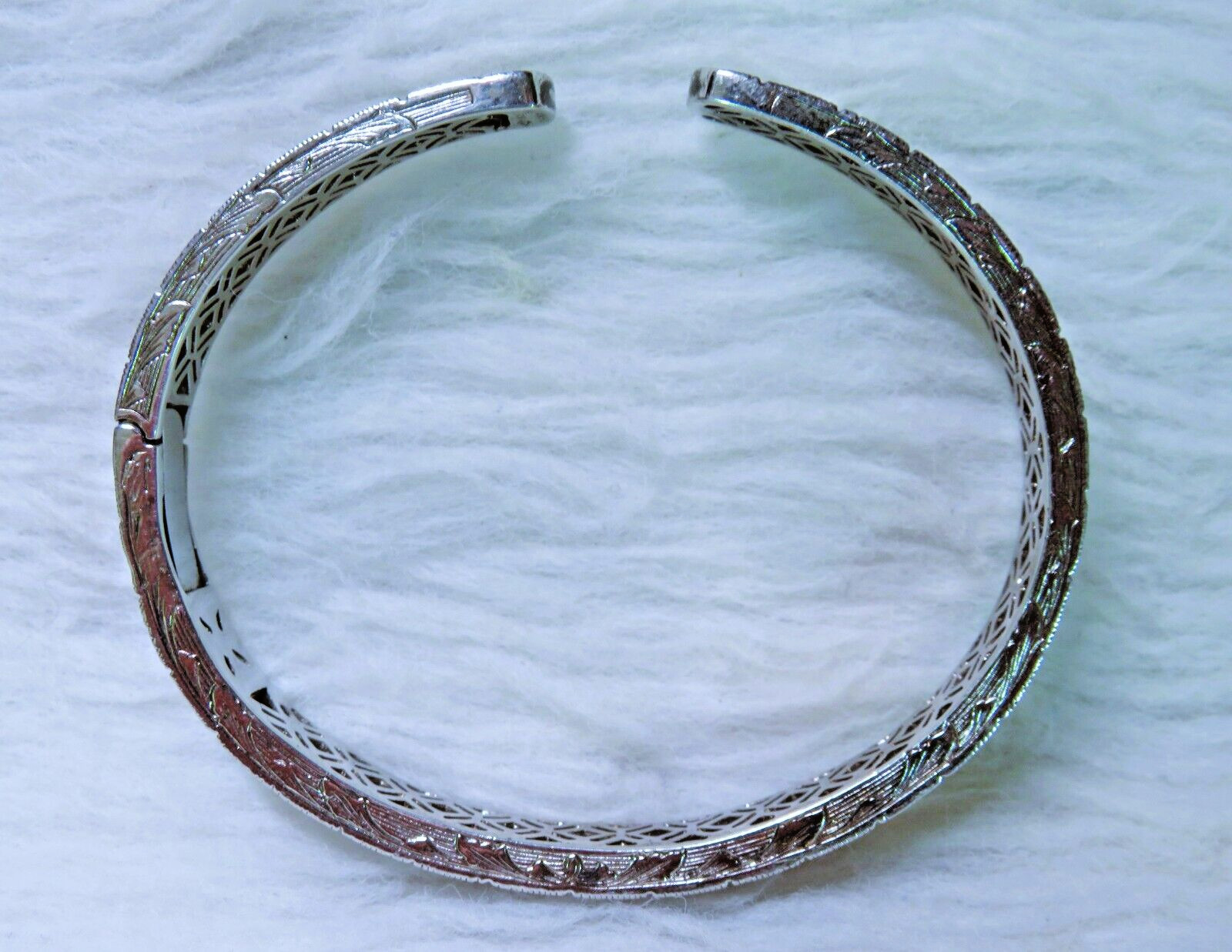 ISP, signed, sterling silver Diamond Kick Cuff Br… - image 6