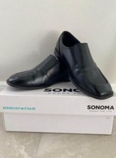 Sonoma Youth Boy's Slip On Comfort Dress Shoes Black Size 4