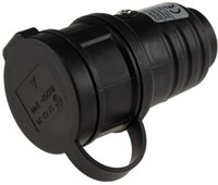 Chilitec Schutzkontakt-Gummikupplung FüR AußEn Schutzkappe, 250V/16A, IP44