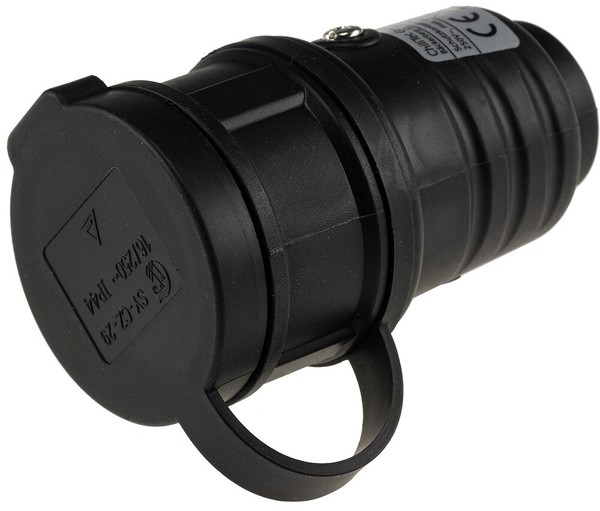 Chilitec Schutzkontakt-Gummikupplung FüR AußEn Schutzkappe, 250V/16A, IP44-image